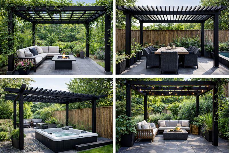Douglas stolpe sort Pergola PEFC PETER-HOLMBERG