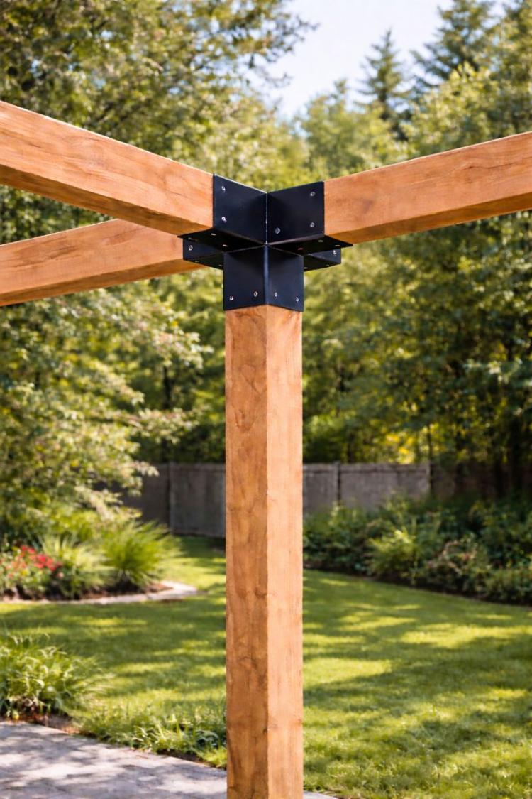 150 x 150 mm Pergola 4-vejs beslag Galvaniseret 