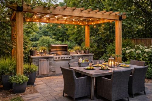 Pergola med stolper PETER-HOLMBERG 