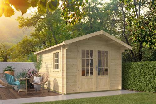 Bjælkehytte 40 mm Gran Model Peggie 280 x 380 cm PETER-HOLMBERG 