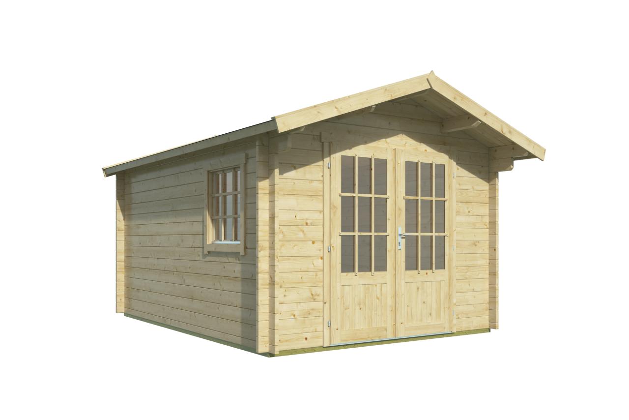 Bjælkehytte 40 mm Gran Model Peggie 280 x 380 cm PETER-HOLMBERG 