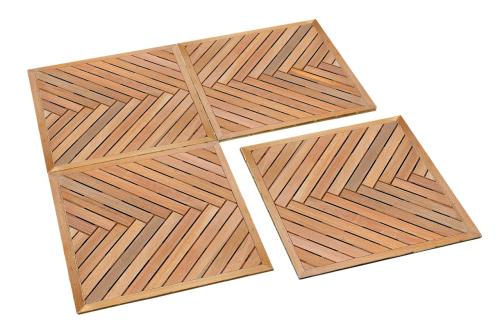 Træfliser Hårdttræ sildeben 100 x 100 cm Bangkirai PETER-HOLMBERG 