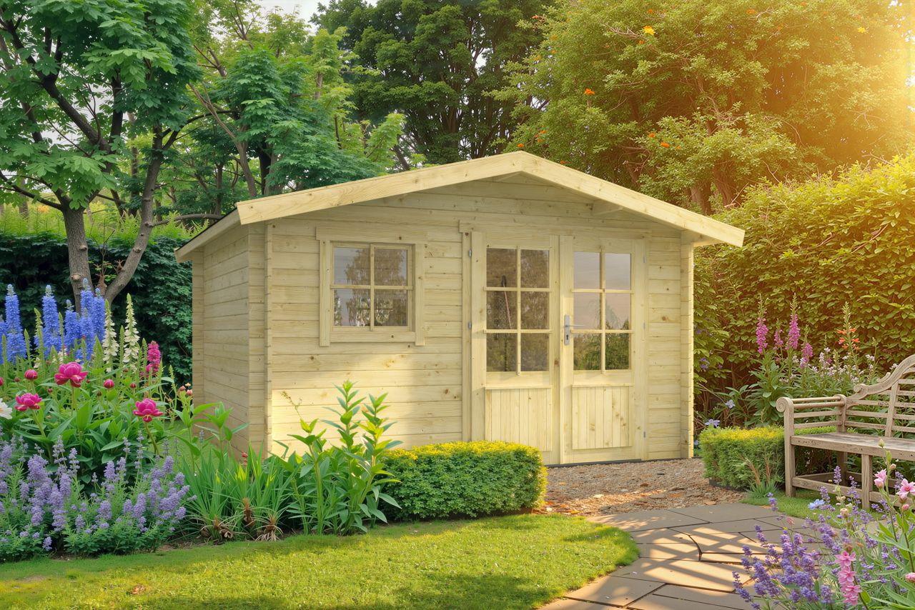 Bjælkehytte Funder 28 mm – 9,52 m² PETER-HOLMBERG 