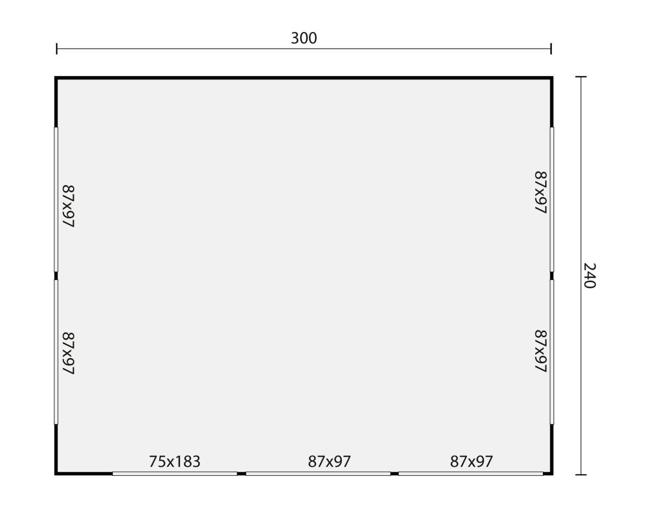 Salgsbod i Gran – 308 x 243 cm PETER-HOLMBERG