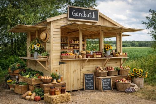 Salgsbod i Gran – 308 x 243 cm PETER-HOLMBERG