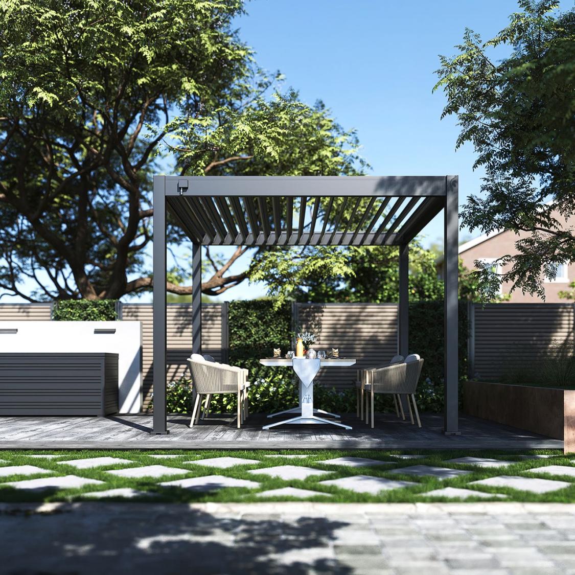 Pergola aluminium bredde 300 cm længde Varianter PETER-HOLMBERG 