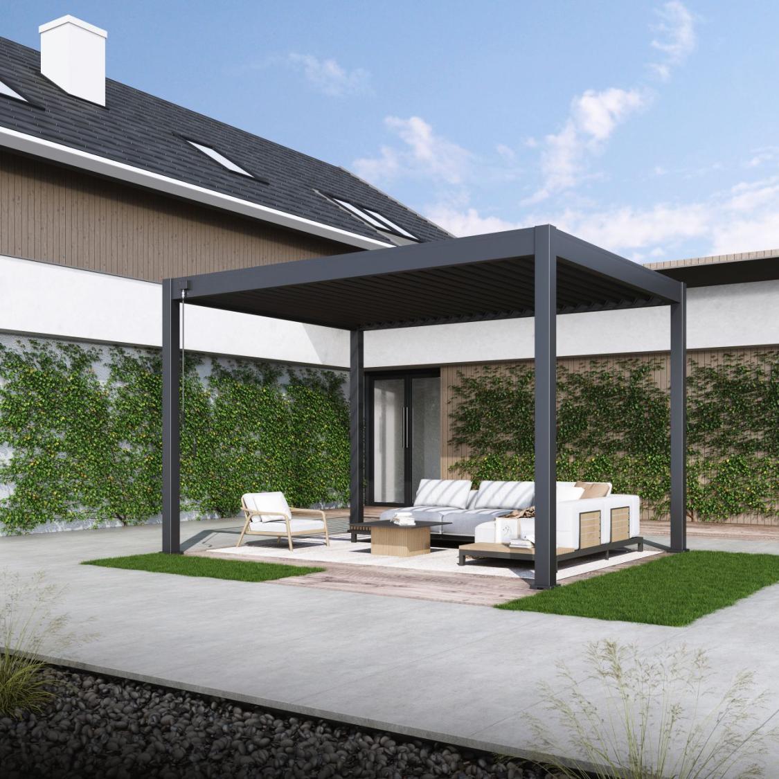 Pergola aluminium bredde 300 cm længde Varianter PETER-HOLMBERG 