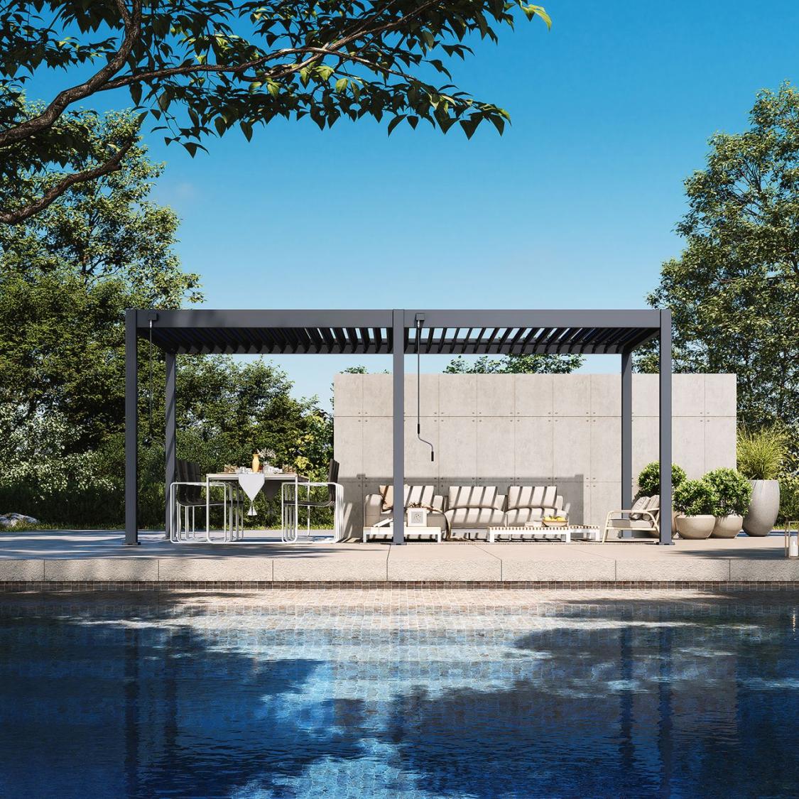 Pergola aluminium bredde 300 cm længde Varianter PETER-HOLMBERG 