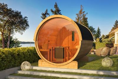 Panorama sauna med glasfront