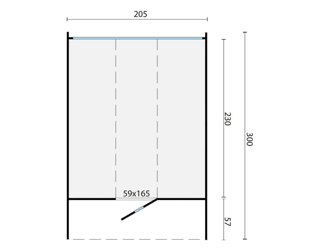 Saunatønde Panoramavindue Ø205 × 300 cm – Thermowood PETER-HOLMBERG