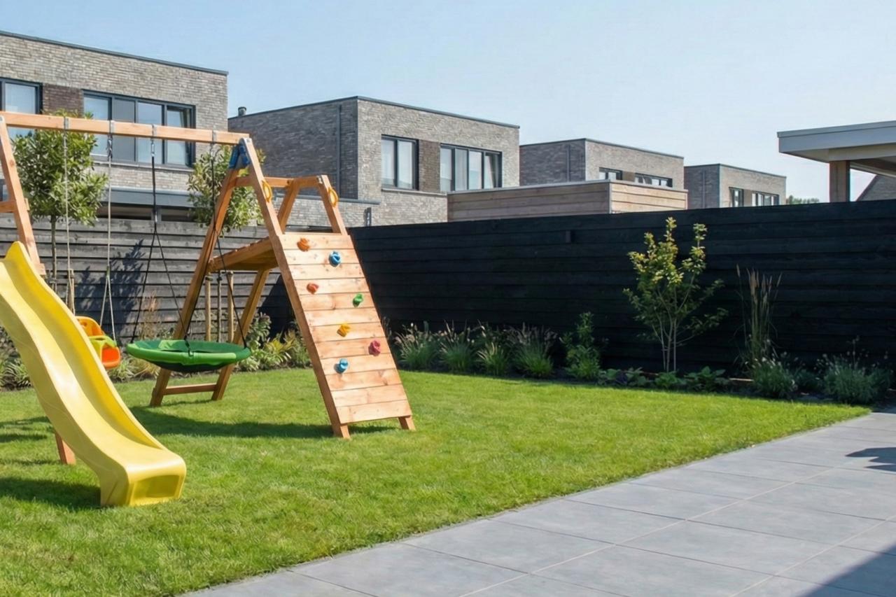 Gyngestativ med Klatrevæg Modul – Douglas Træ PETER-HOLMBERG