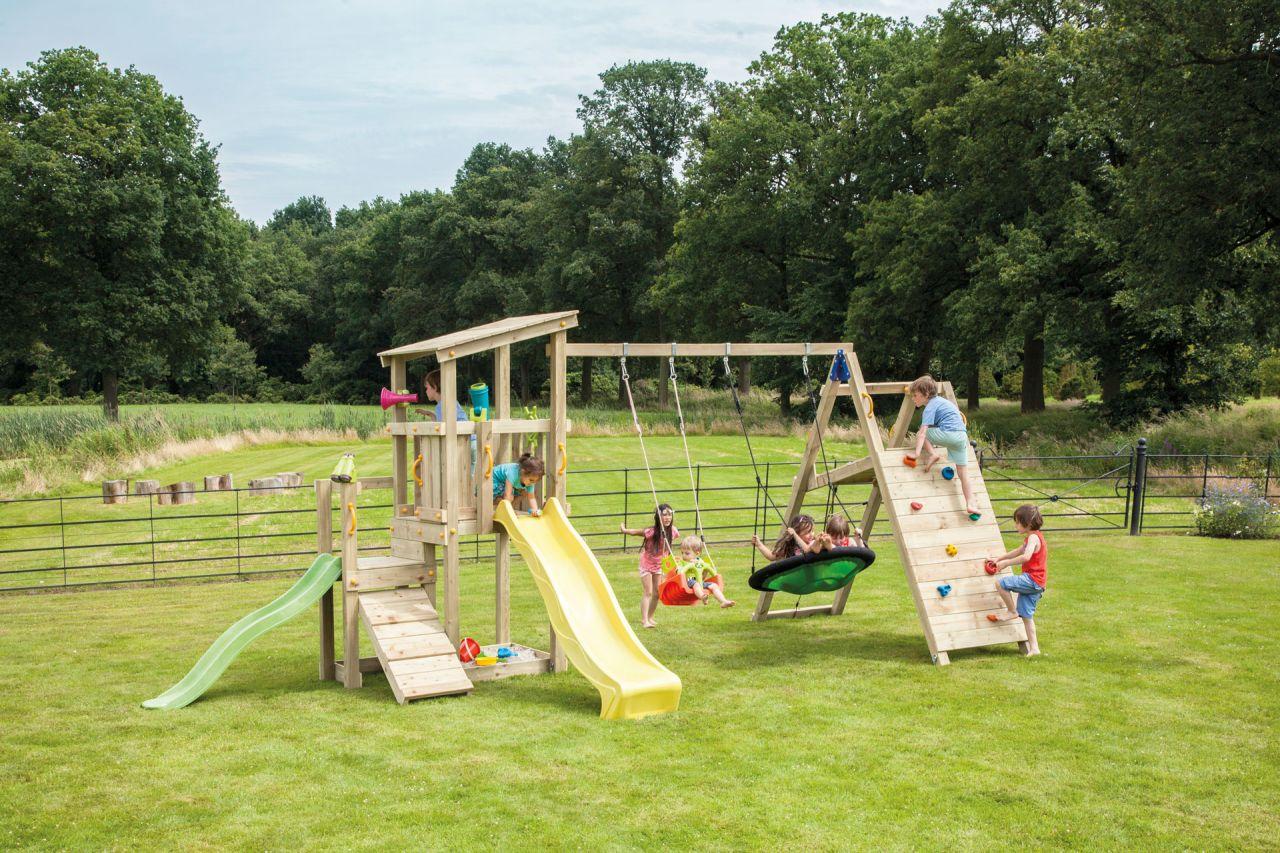 Gyngestativ med Klatrevæg Modul – Douglas Træ PETER-HOLMBERG