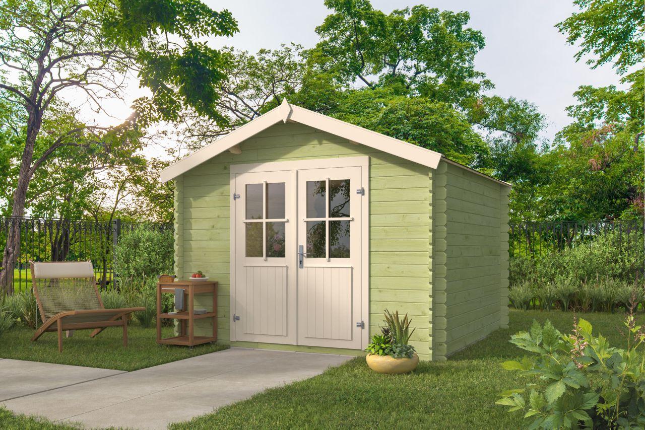 Bjælkehytte 28 mm 278 x 278 cm 7,2 m2 Nibe  PETER-HOLMBERG