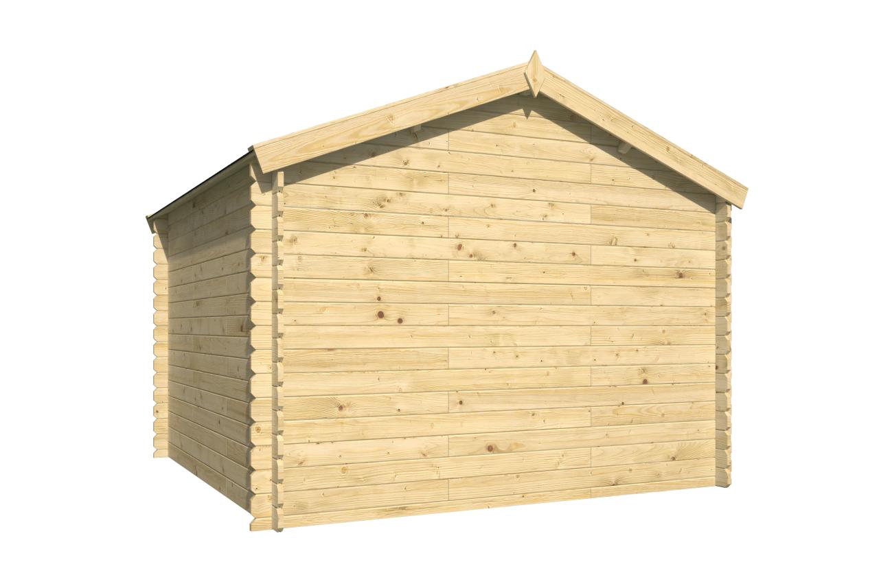 Bjælkehytte 28 mm 278 x 278 cm 7,2 m2 Nibe  PETER-HOLMBERG