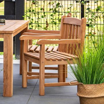 Terrasse Teakstol Massiv 
