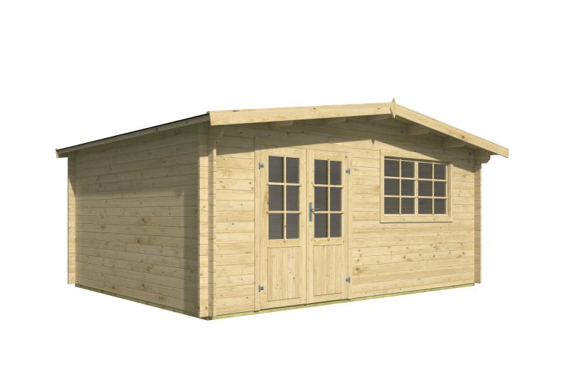 Bjælkehytte Tune 34 mm gran 482 x 382 cm 17,8 m2 PETER-HOLMBERG 