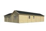 Bjælkehytte Maynooth – 70 mm – Eksklusiv L-formet bjælkehytte på 72 m² PETER-HOLMBERG 