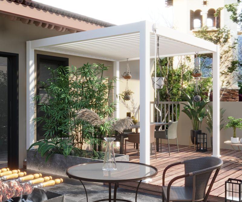 Alu Pergola Toronto – Fritstående Hvid PETER-HOLMBERG 