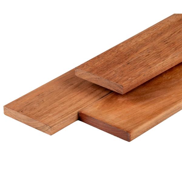 21 x 145 mm Jatoba terrassebræt i hårdttræ , ovntørret, høvlet, FAS Varianter 