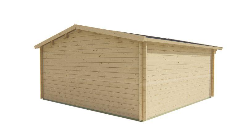 Bjælkehytte Samsø 482 x 482 cm 23,2 m2 I 34 mm  PETER-HOLMBERG 
