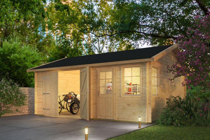 Træ Garage Melby 2 delt 578 x 480 x 297 cm 26,8 m2 PETER-HOLMBERG 