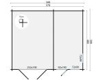 Træ Garage Melby 2 delt 578 x 480 x 297 cm 26,8 m2 PETER-HOLMBERG 