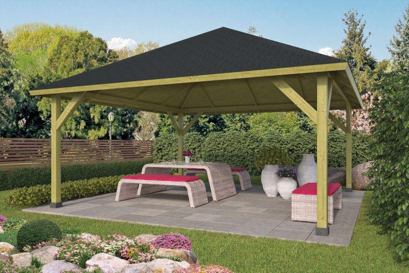 Havepavillon / Grillhytte i Træ 560 x 560 cm PETER-HOLMBERG 