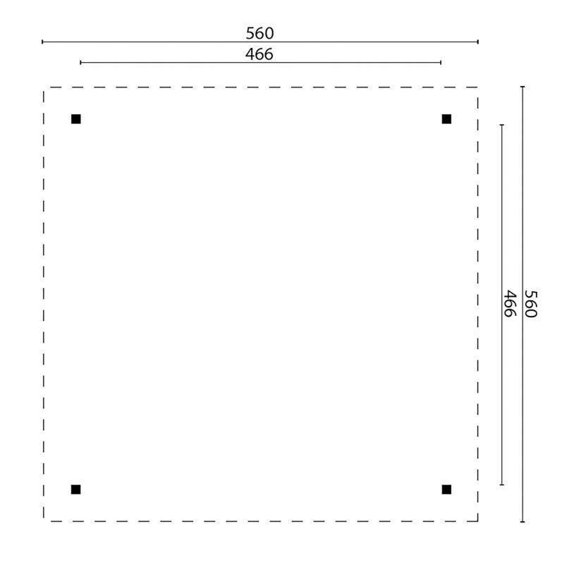 Havepavillon / Grillhytte i Træ 560 x 560 cm PETER-HOLMBERG 