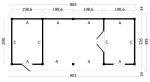 Multihus i Douglas gran 865 x 326 cm – 28 m² PETER-HOLMBERG 