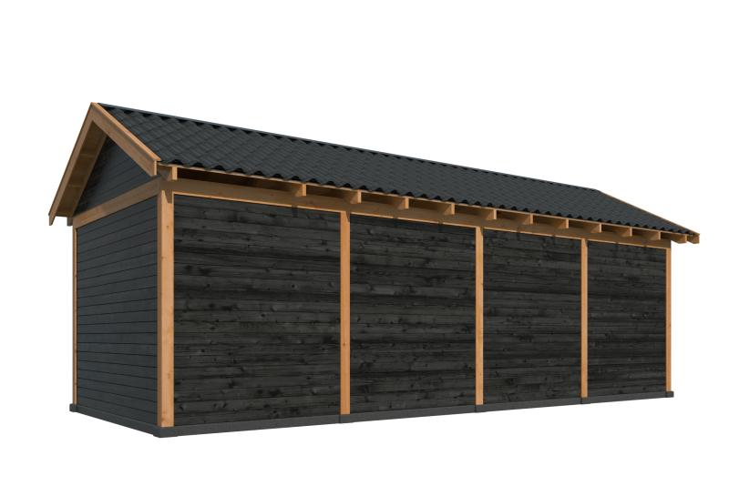 Multihus i Douglas gran 865 x 326 cm – 28 m² Sort PETER-HOLMBERG 