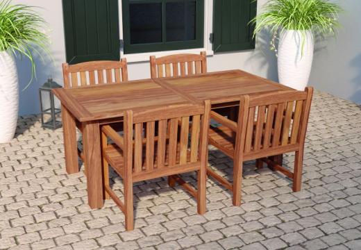 Teak Planke Havebord 250 x 100 cm –    i massivt teak