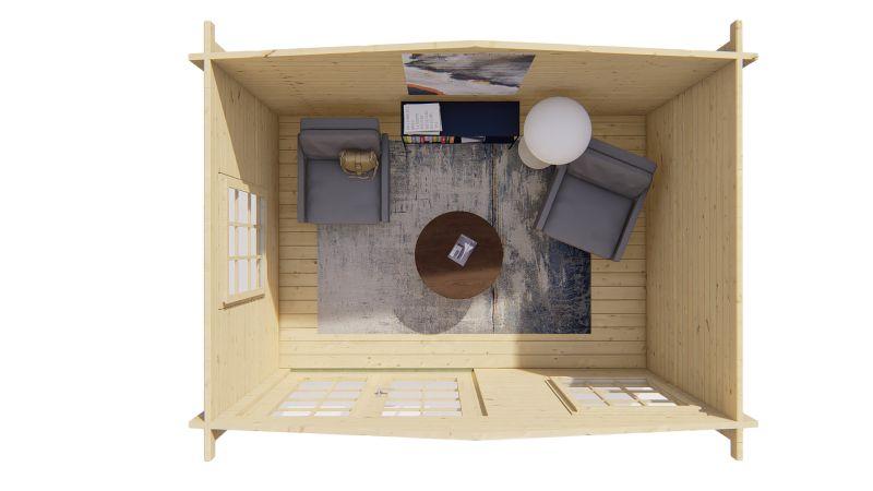 Havehus 8,7 m2 Philip 350x250x234cm -  40 mm PETER-HOLMBERG