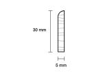 5 x 30 x 900 mm Forkantslister - 1 rund kant Hvid Fyr PETER-HOLMBERG